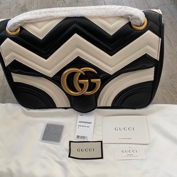 Gucci Handbags - Gucci Marmont Chevron Shoulder Bag
